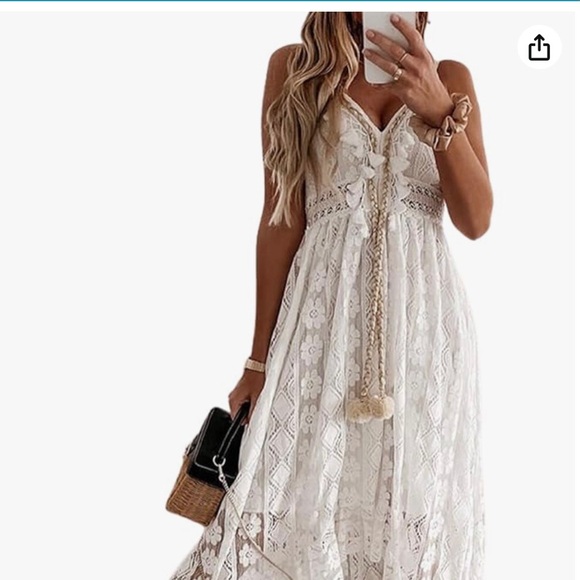 BoHo White Bathing Suit cover - Picture 1 of 6